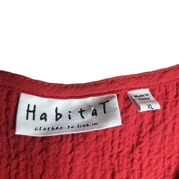 HABITAT. XL. Red tank top,textured,scoop neck,summer,coastal,festival,casual - Picture 7 of 13